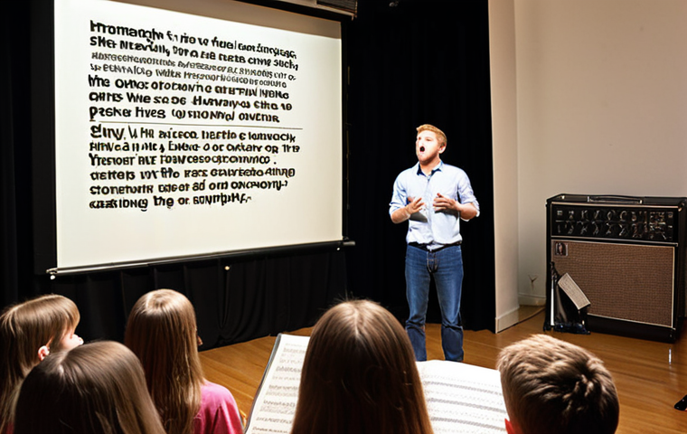 ** A music theorist passionately explaining complex musical concepts to students, using stories and real-life examples. Focus on capturing the engagement of the audience and the theorist's ability to simplify difficult ideas.
2. **