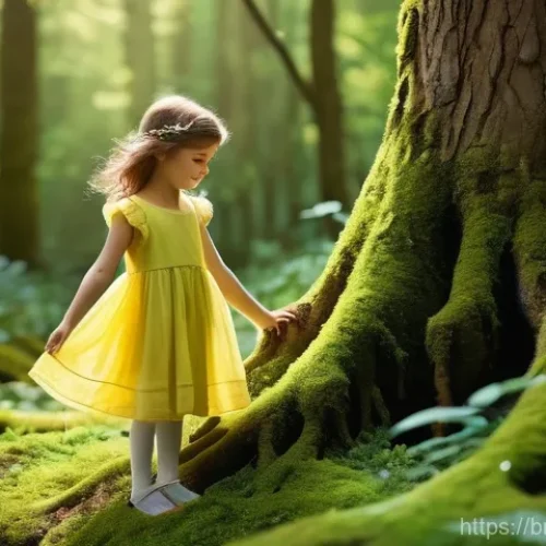 Home 16 음악이론 학원 선택 시 유의점 - **Prompt 1: Whimsical Forest Discovery**
"A joyful young girl, approximately 7 years old, wearin...